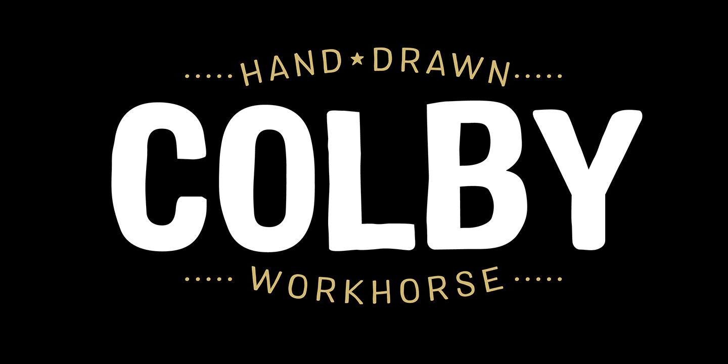 Ejemplo de fuente Colby Extended Extra Black Italic